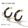 1 Pair Elegant Beach C Shape Heart Shape Plating 304 Stainless Steel 18K Gold Plated Ear Studs