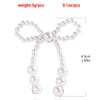 1 Pair Elegant Bow Knot Inlay Imitation Pearl Alloy Pearl Ear Studs