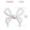 1 Pair Elegant Bow Knot Inlay Imitation Pearl Alloy Pearl Ear Studs