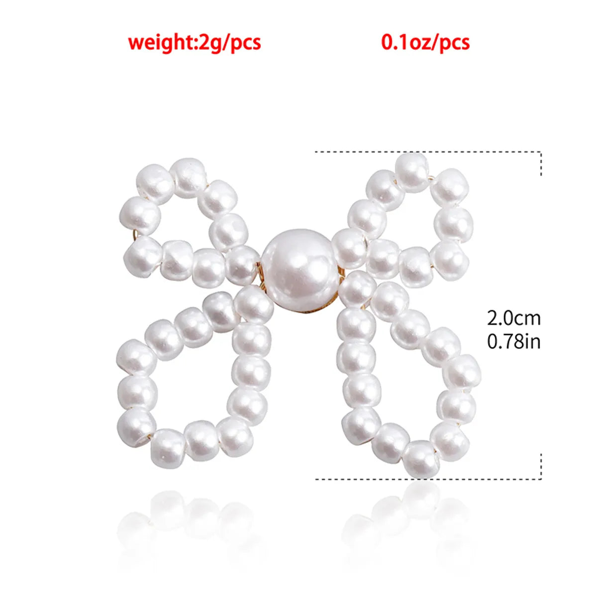 1 Pair Elegant Bow Knot Inlay Imitation Pearl Alloy Pearl Ear Studs