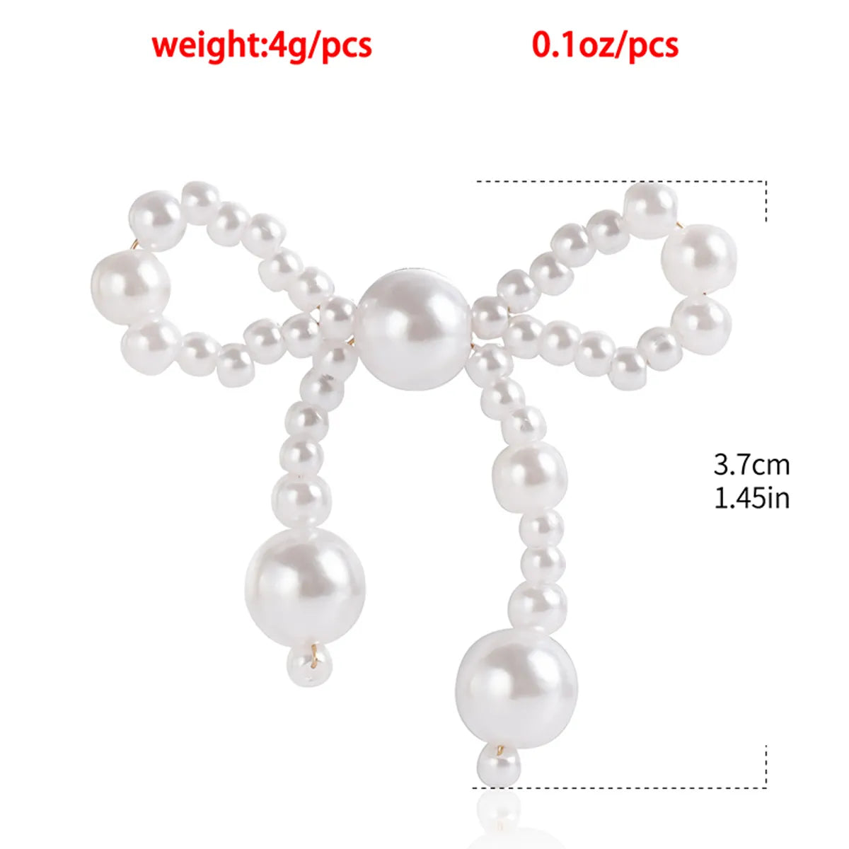 1 Pair Elegant Bow Knot Inlay Imitation Pearl Alloy Pearl Ear Studs