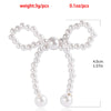 1 Pair Elegant Bow Knot Inlay Imitation Pearl Alloy Pearl Ear Studs