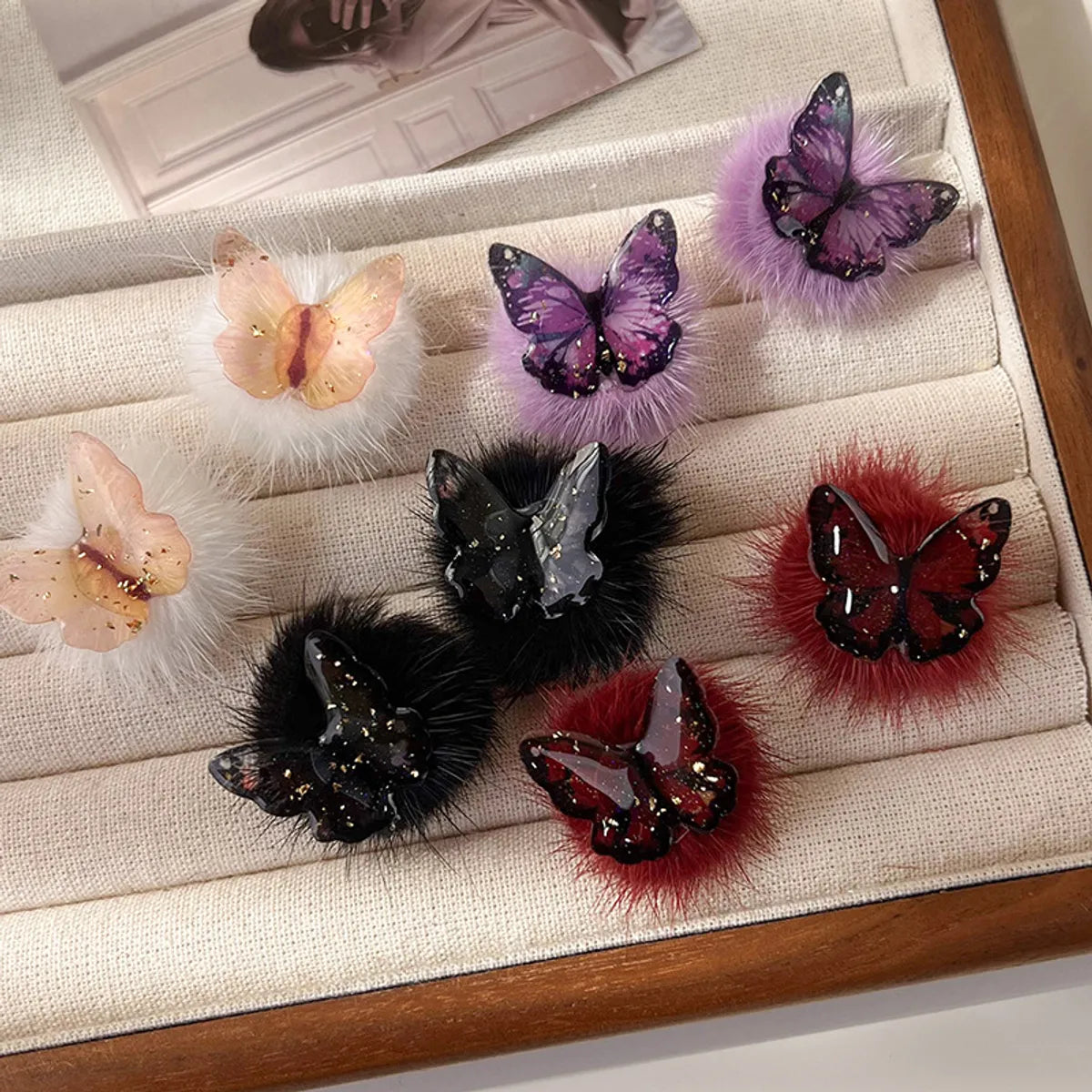 1 Pair Elegant Butterfly Resin Ear Studs