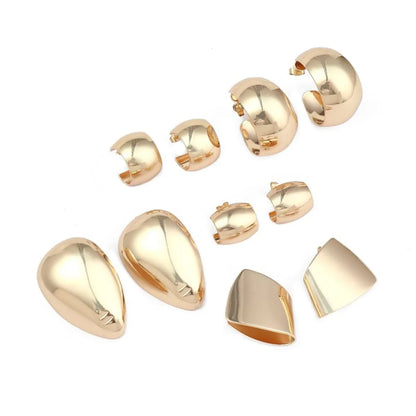 1 Pair Elegant C Shape Heart Shape Polishing Plating Copper 18k Gold Plated White Gold Plated Ear Studs