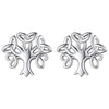 1 Pair Elegant Celtic Knot Life Tree Sterling Silver Ear Studs