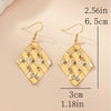 1 Pair Elegant Classic Style Argyle Iron Drop Earrings