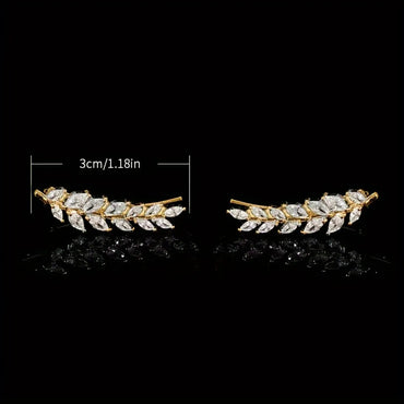 1 Pair Elegant Classic Style Grain Alloy Ear Studs