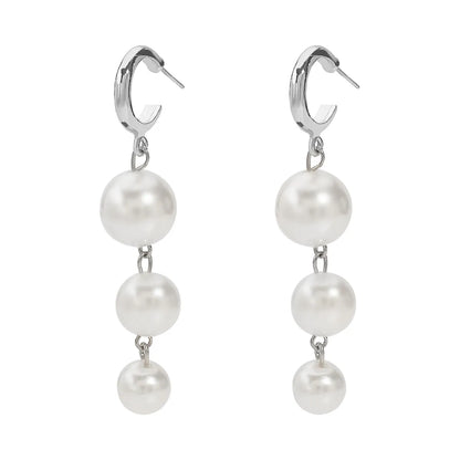 1 Pair Elegant Classic Style Pearl Imitation Pearl Alloy Drop Earrings