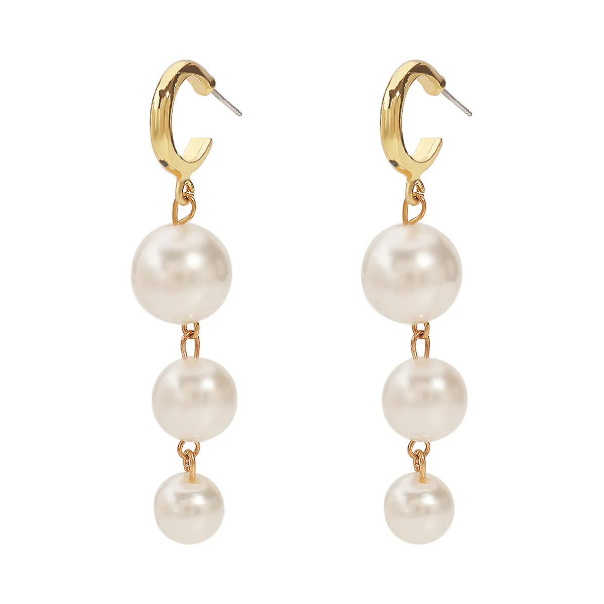 1 Pair Elegant Classic Style Pearl Imitation Pearl Alloy Drop Earrings