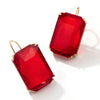 1 Pair Elegant Classic Style Rectangle Transparent Copper Drop Earrings