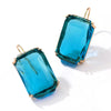 1 Pair Elegant Classic Style Rectangle Transparent Copper Drop Earrings