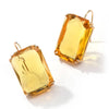 1 Pair Elegant Classic Style Rectangle Transparent Copper Drop Earrings