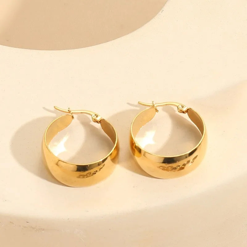 1 Pair Elegant Classic Style Solid Color Asymmetrical 304 Stainless Steel Earrings