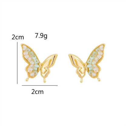 1 Pair Elegant Classic Style Streetwear Butterfly Inlay Alloy Rhinestones Ear Studs