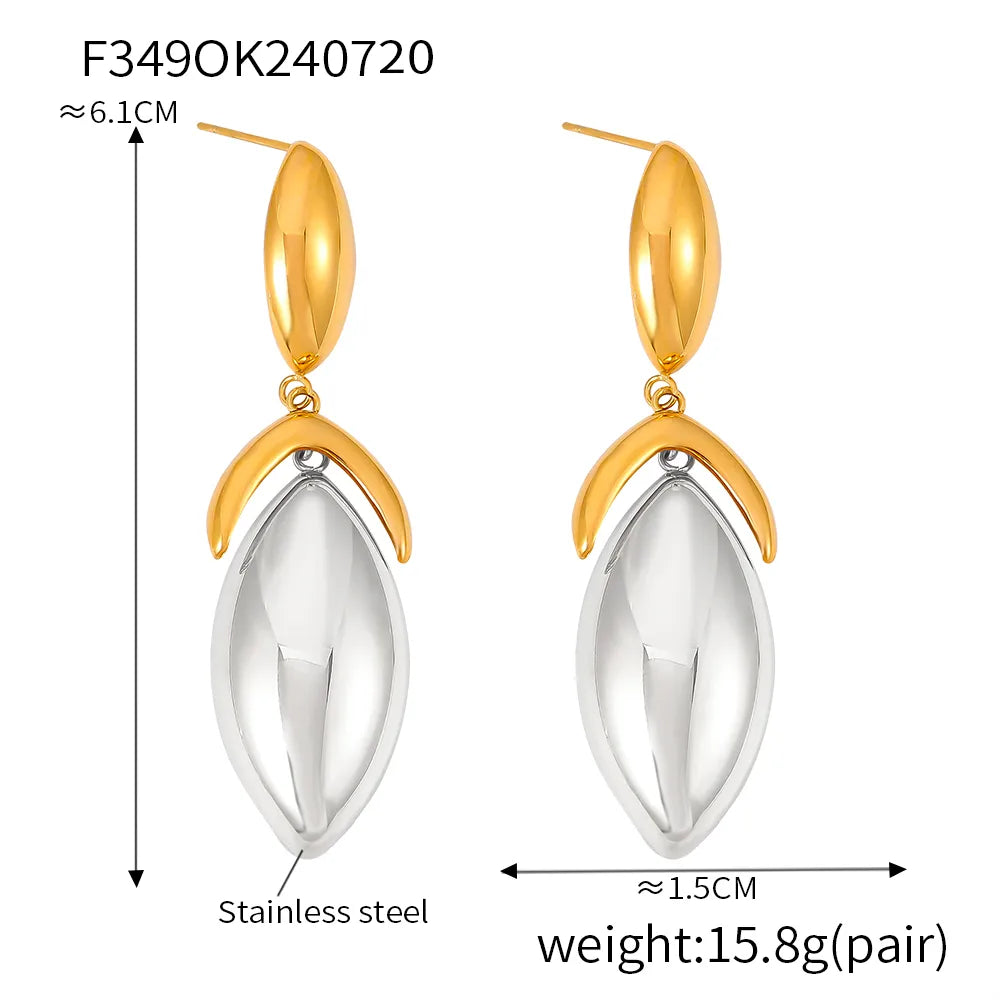 1 Pair Elegant Classic Style Streetwear Tassel Plating 304 Stainless Steel 18K Gold Plated Drop Earrings