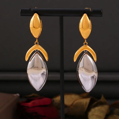 1 Pair Elegant Classic Style Streetwear Tassel Plating 304 Stainless Steel 18K Gold Plated Drop Earrings