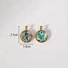 1 Pair Elegant Classical Round Heart Shape Plating Inlay Copper Acrylic 18k Gold Plated Ear Studs