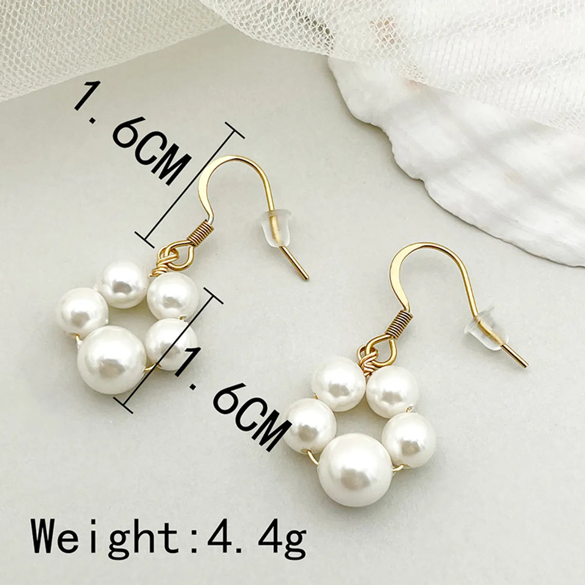 1 Pair Elegant Classical Sweet Flower Plating Stainless Steel Gold Plated Drop Earrings