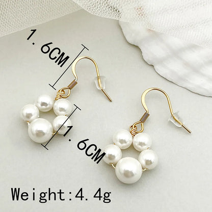 1 Pair Elegant Classical Sweet Flower Plating Stainless Steel Gold Plated Drop Earrings