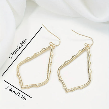 1 Pair Elegant Commute Geometric Copper Drop Earrings