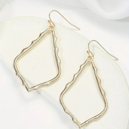 1 Pair Elegant Commute Geometric Copper Drop Earrings