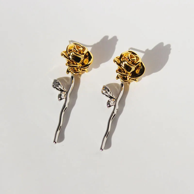 1 Pair Elegant Cute Luxurious Solid Color Plating Brass 24K Gold Plated Ear Studs