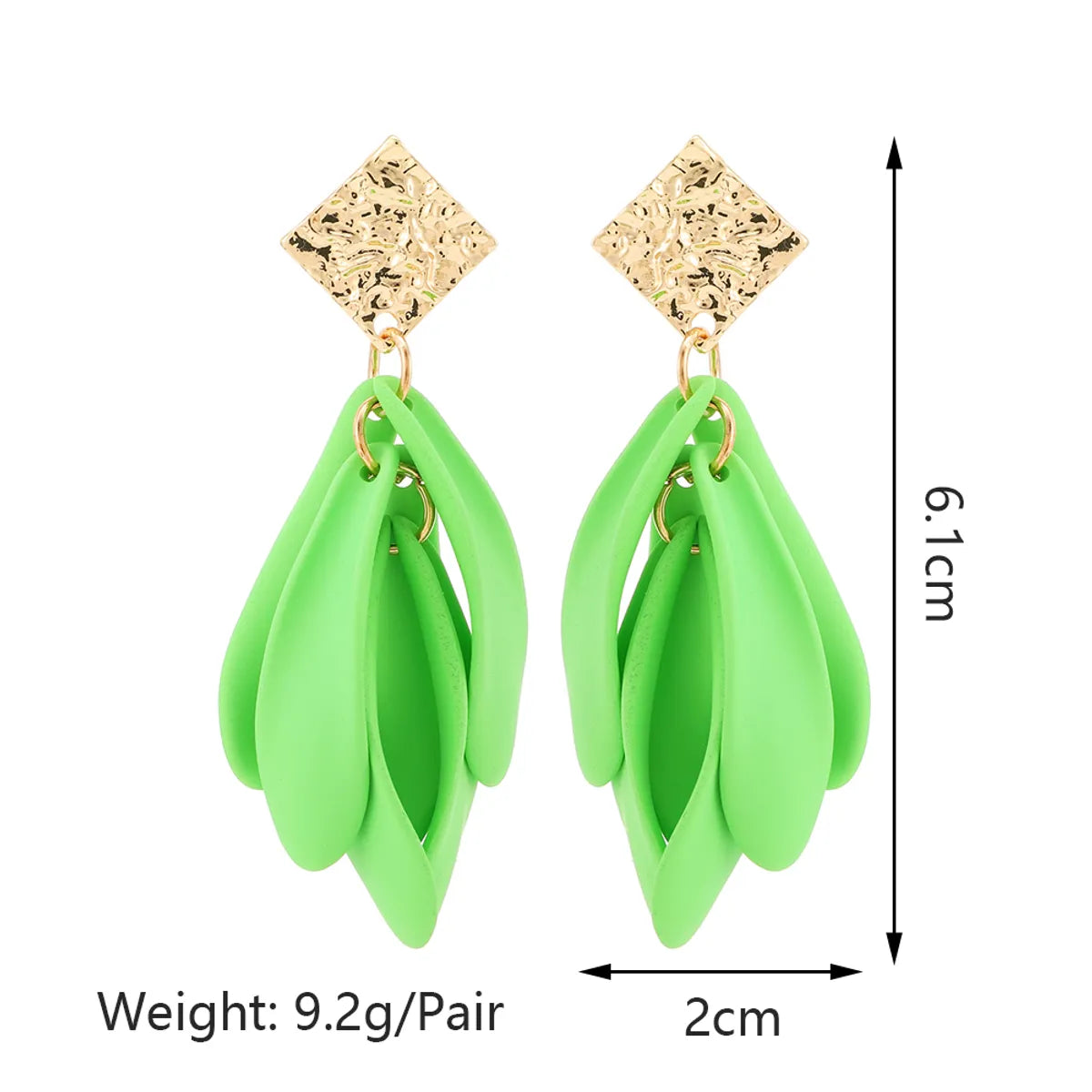 1 Pair Elegant Cute Romantic Petal Tassel Zinc Alloy Drop Earrings