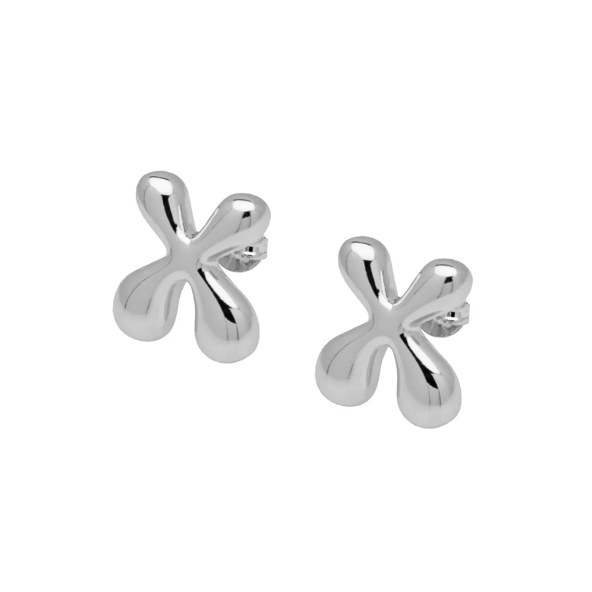 1 Pair Elegant Cute Simple Style Letter Solid Color Copper Ear Studs