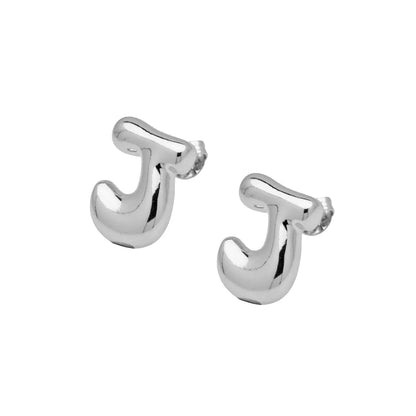 1 Pair Elegant Cute Simple Style Letter Solid Color Copper Ear Studs