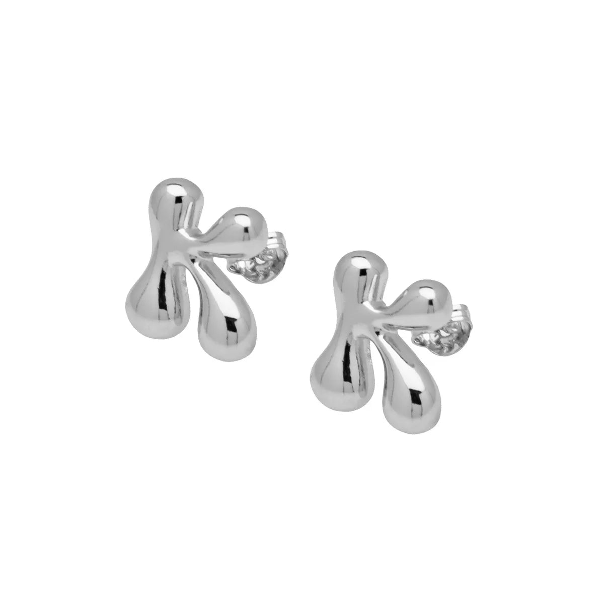 1 Pair Elegant Cute Simple Style Letter Solid Color Copper Ear Studs