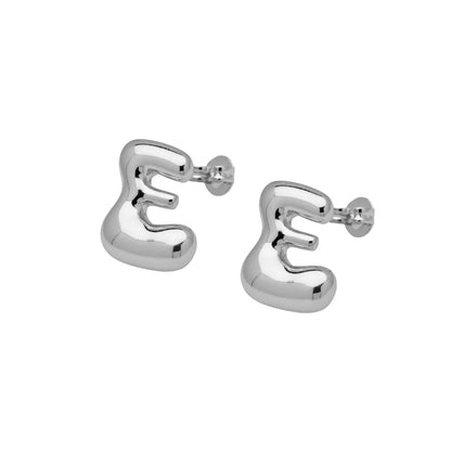 1 Pair Elegant Cute Simple Style Letter Solid Color Copper Ear Studs