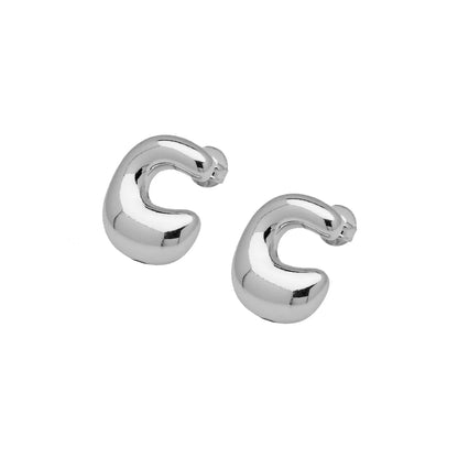 1 Pair Elegant Cute Simple Style Letter Solid Color Copper Ear Studs