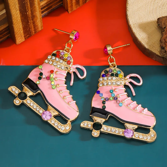 1 Pair Elegant Cute Streetwear Skates Zinc Alloy Drop Earrings