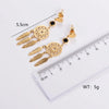 1 Pair Elegant Dreamcatcher Plating Stainless Steel Zircon 18k Gold Plated Drop Earrings