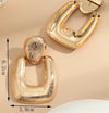 1 Pair Elegant Exaggerated Geometric Hollow Out Alloy Ear Studs