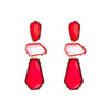 1 Pair Elegant Exaggerated Geometric Plating Inlay Alloy Resin Gold Plated Drop Earrings