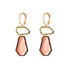 1 Pair Elegant Exaggerated Geometric Plating Inlay Alloy Resin Gold Plated Drop Earrings