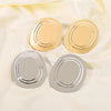 1 Pair Elegant Exaggerated Oval Plating Alloy Drop Earrings