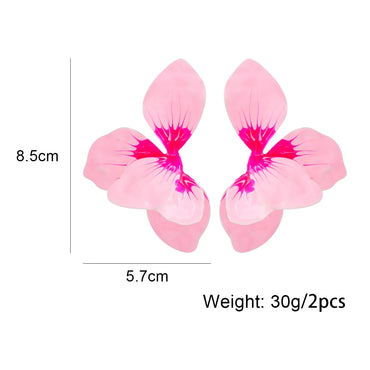 1 Pair Elegant Exaggerated Sweet Irregular Flower Alloy Ear Studs