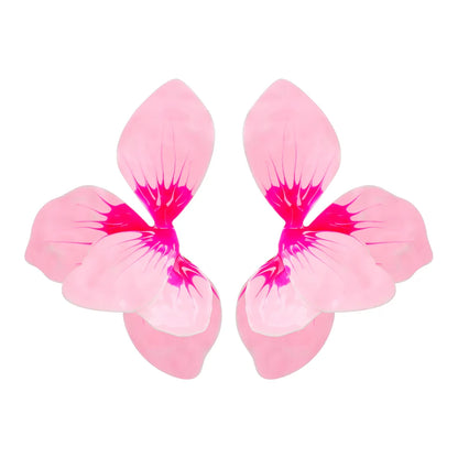 1 Pair Elegant Exaggerated Sweet Irregular Flower Alloy Ear Studs