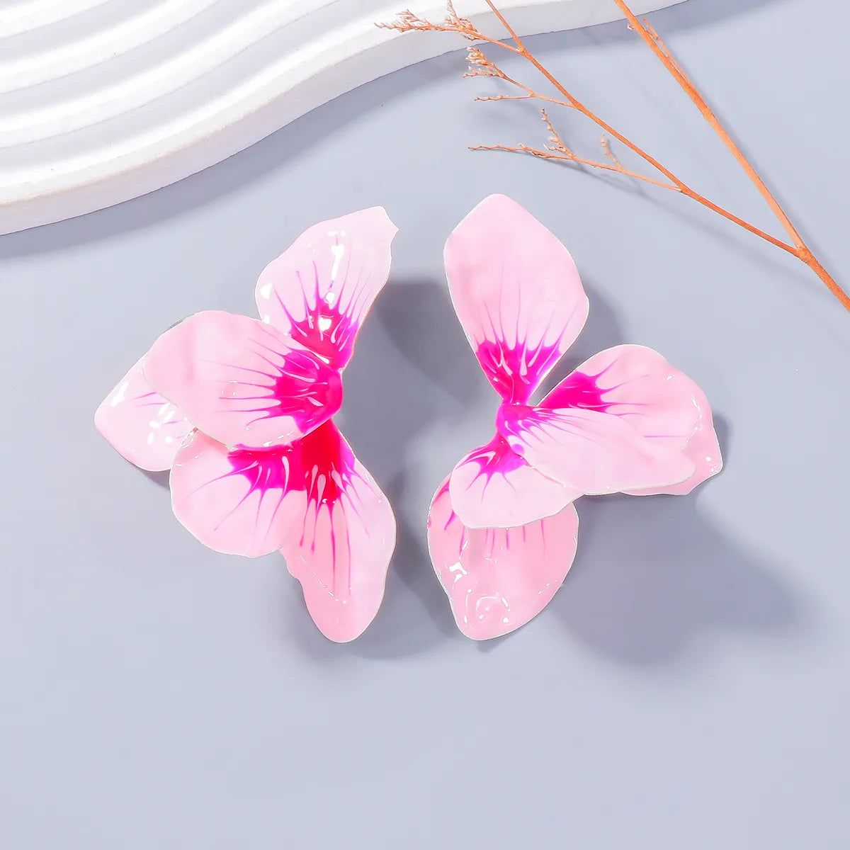 1 Pair Elegant Exaggerated Sweet Irregular Flower Alloy Ear Studs