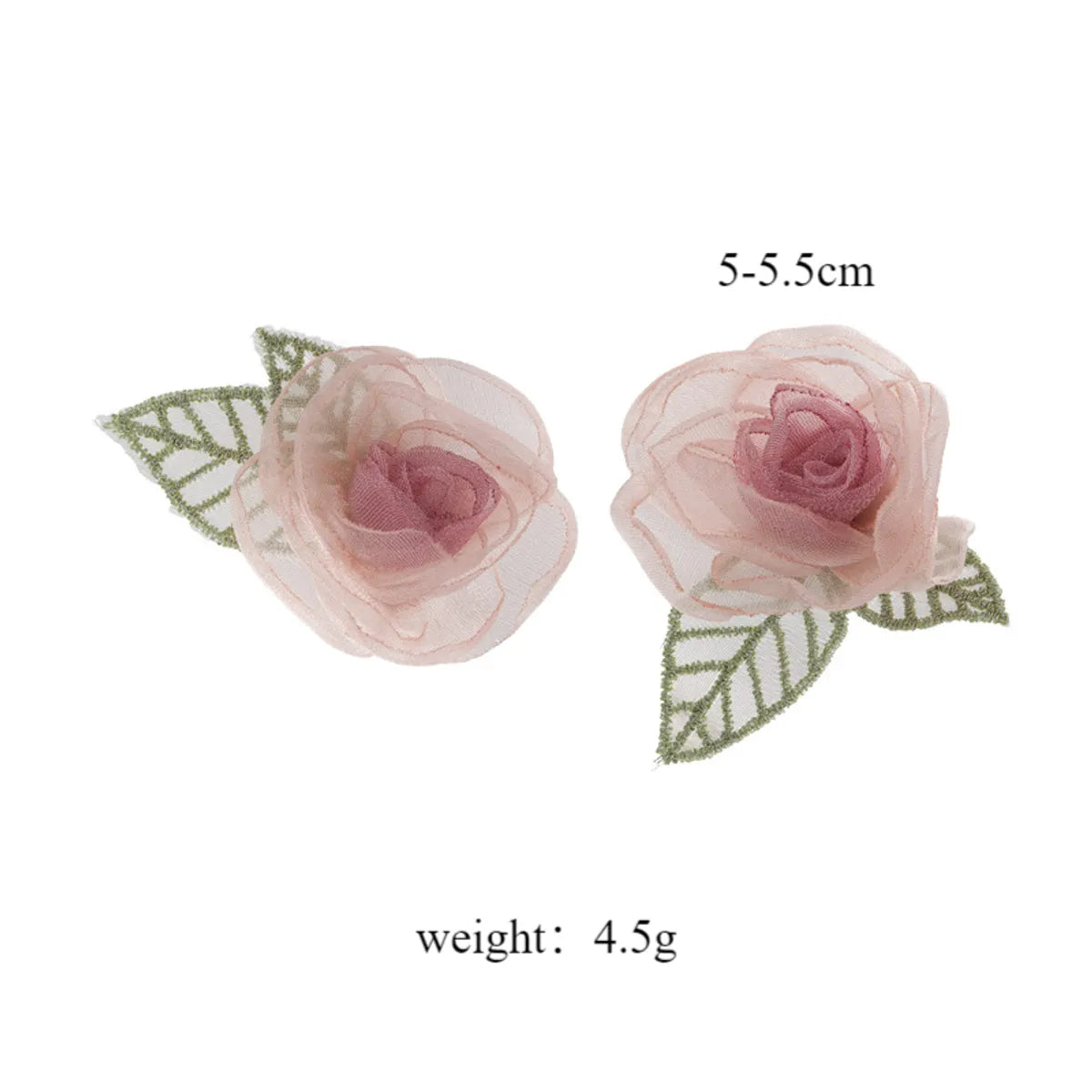 1 Pair Elegant Flower Gauze Ear Studs