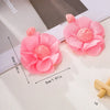 1 Pair Elegant Flower Raffia Iron Drop Earrings