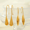 1 Pair Elegant French Style IG Style Water Droplets Gourd Polishing 304 Stainless Steel 18K Gold Plated Ear Hook