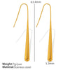 1 Pair Elegant French Style IG Style Water Droplets Gourd Polishing 304 Stainless Steel 18K Gold Plated Ear Hook