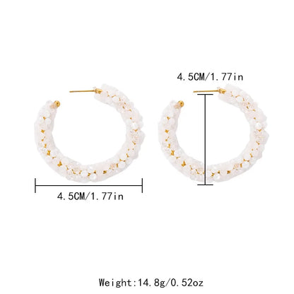 1 Pair Elegant French Style Sweet Round Beaded Plating Inlay 302 Stainless Steel Beaded Artificial Crystal 14K Gold Plated Ear Studs