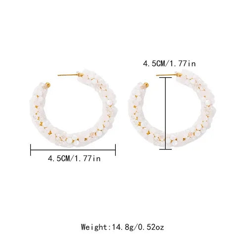 1 Pair Elegant French Style Sweet Round Beaded Plating Inlay 302 Stainless Steel Beaded Artificial Crystal 14K Gold Plated Ear Studs