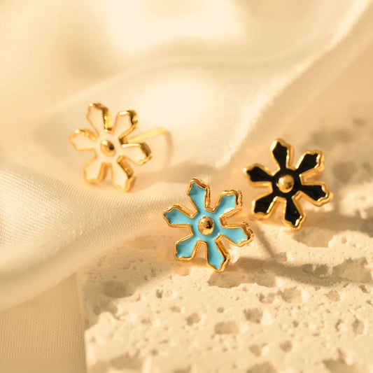 1 Pair Elegant Gear Copper Ear Studs