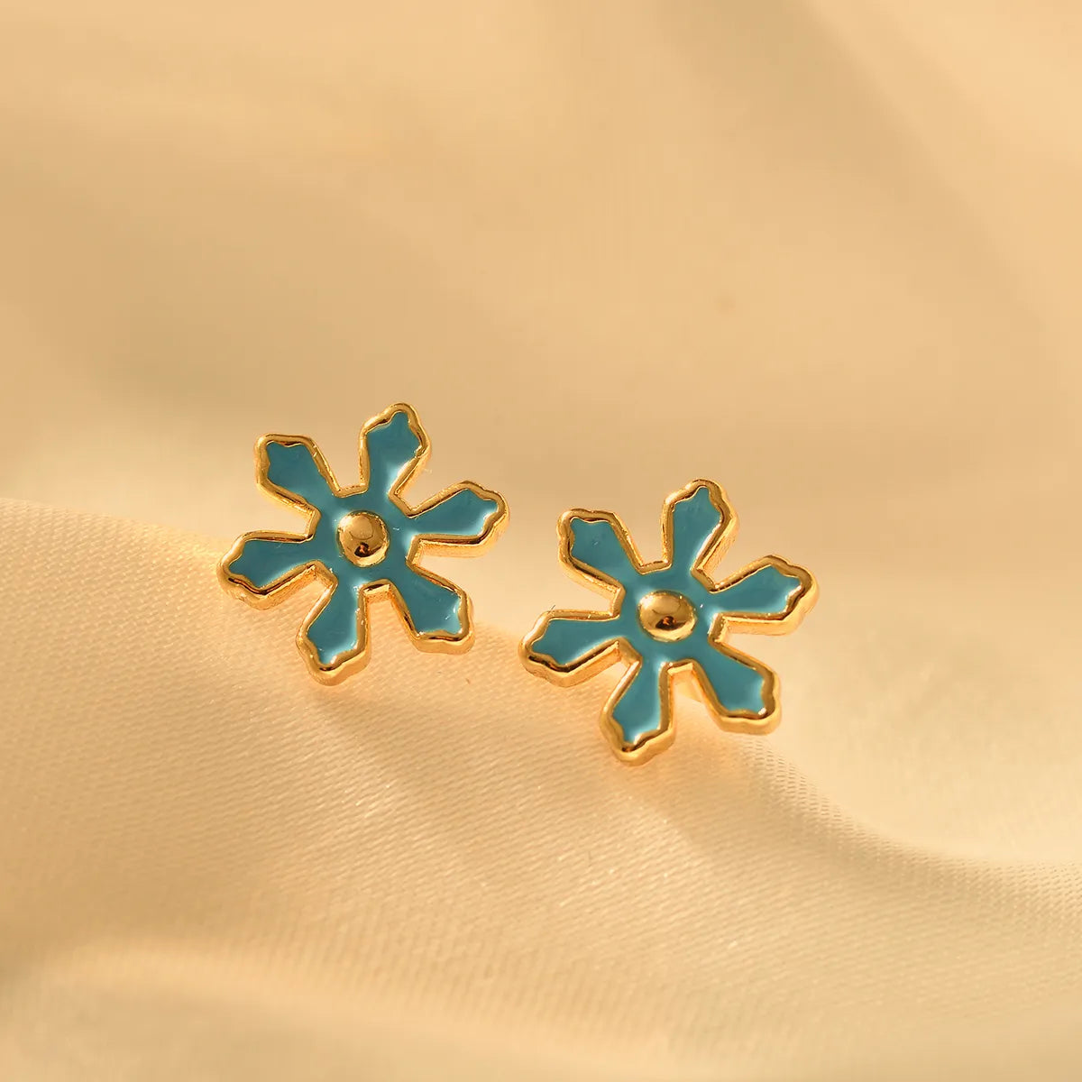 1 Pair Elegant Gear Copper Ear Studs