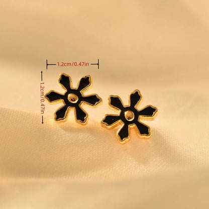 1 Pair Elegant Gear Copper Ear Studs